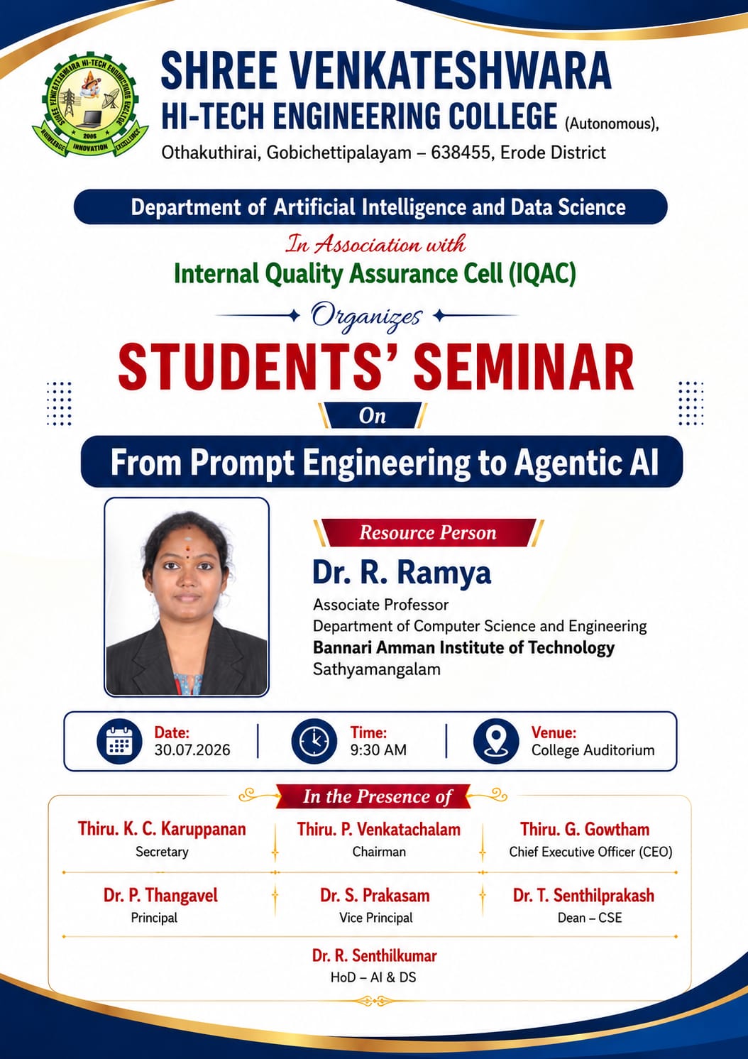 Seminar on Prompt Engineering and Agentic AI